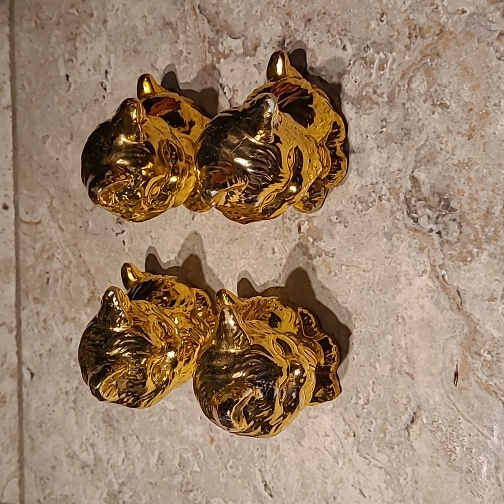 Set of 4 ceramic decorative kittens